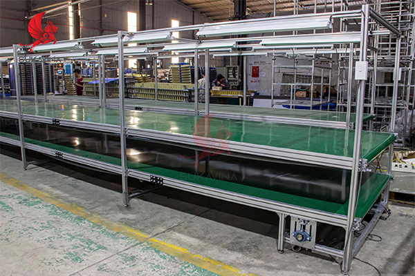 Băng tải PVC khung nhôm định hình 